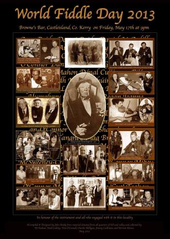 A poster of some of the notable fiddlers that have lived in or near Scartaglin