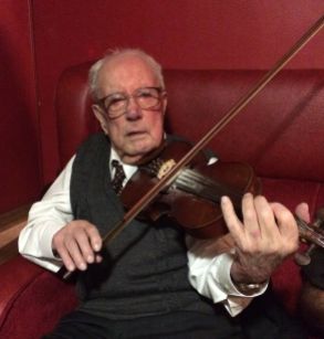 playing at his 96th birthday celebration